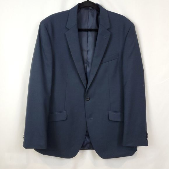 Kenneth Cole Mens Blue Blazer Jacket Sport Coat Sz 42R Two button - Picture 1 of 12